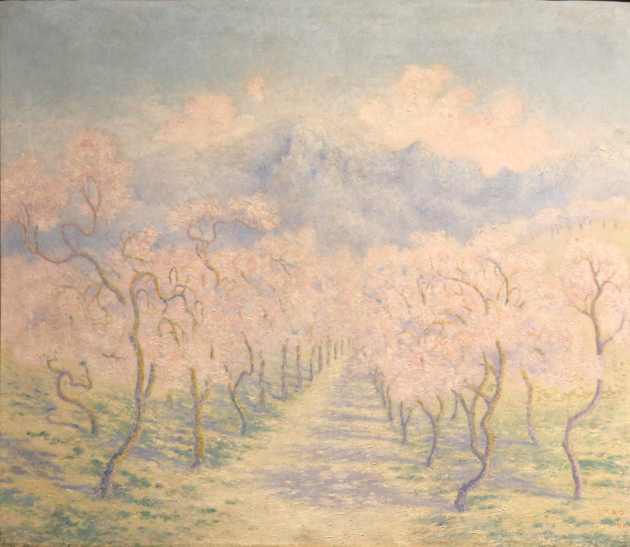 Les amandiers, Balearesnİngilizce: Badem ağaçları, BalearicnNederlands: De amandelbomen, Balearenn by William Degouve de Nuncques