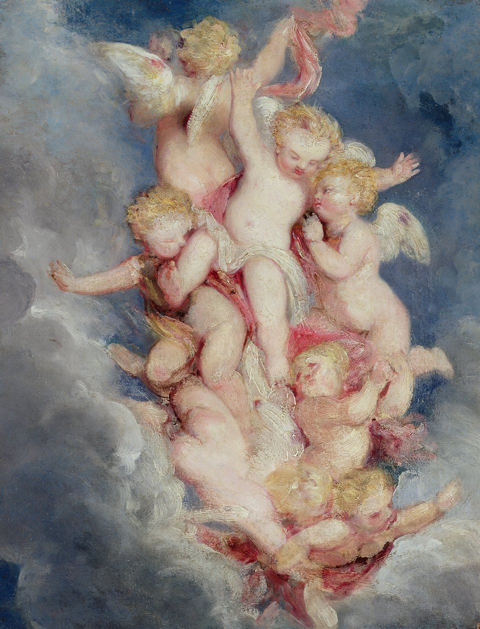 Putti Artan (değirmen tahtasında yağ) by William Derby