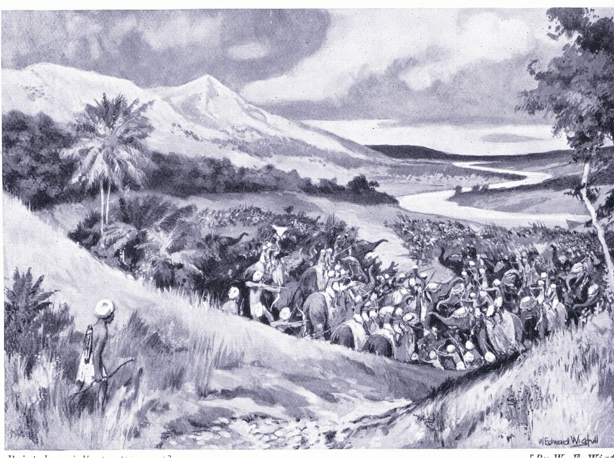Güney Hindistan 1175 AD içine bir Singhalese baskını by William Edward Wigfull