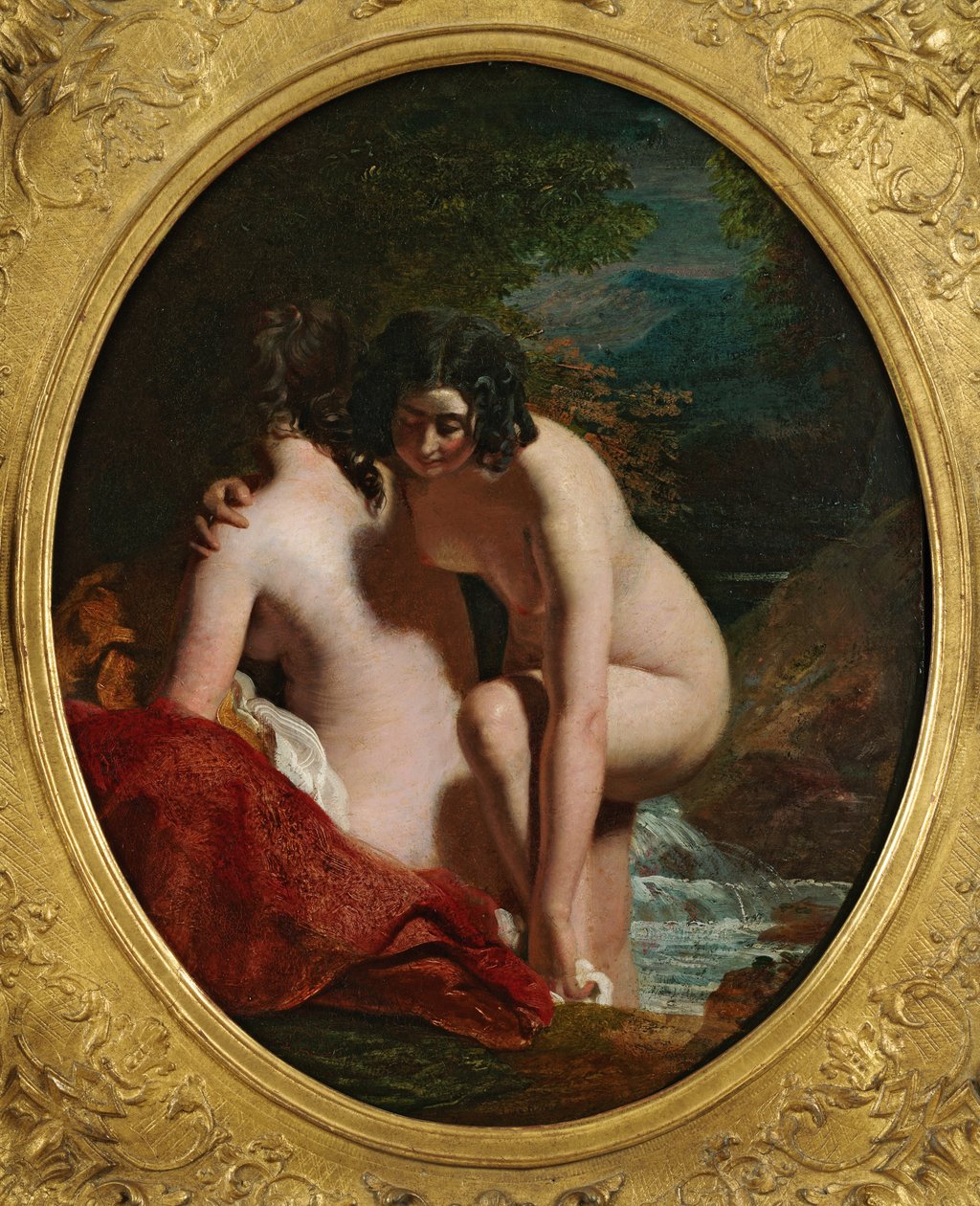 iki kız banyo by William Etty
