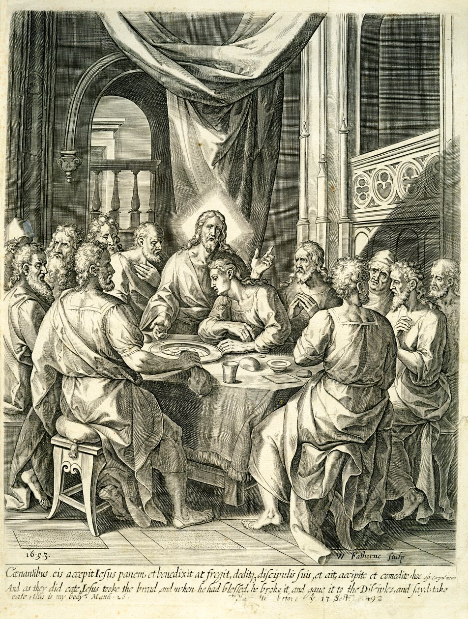 Son Akşam Yemeği, 1653 by William Faithorne