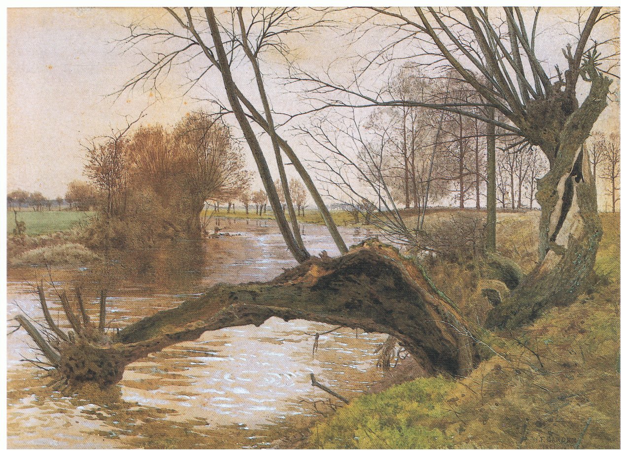 Ouse üzerindeki söğütler by William Fraser Garden