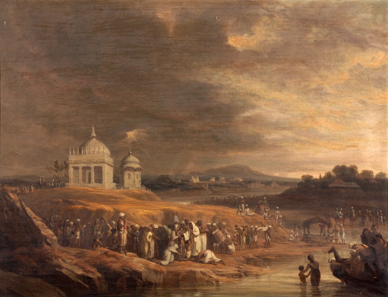 Bir Cenaze ile Hint Peyzaj by William Frederick Witherington