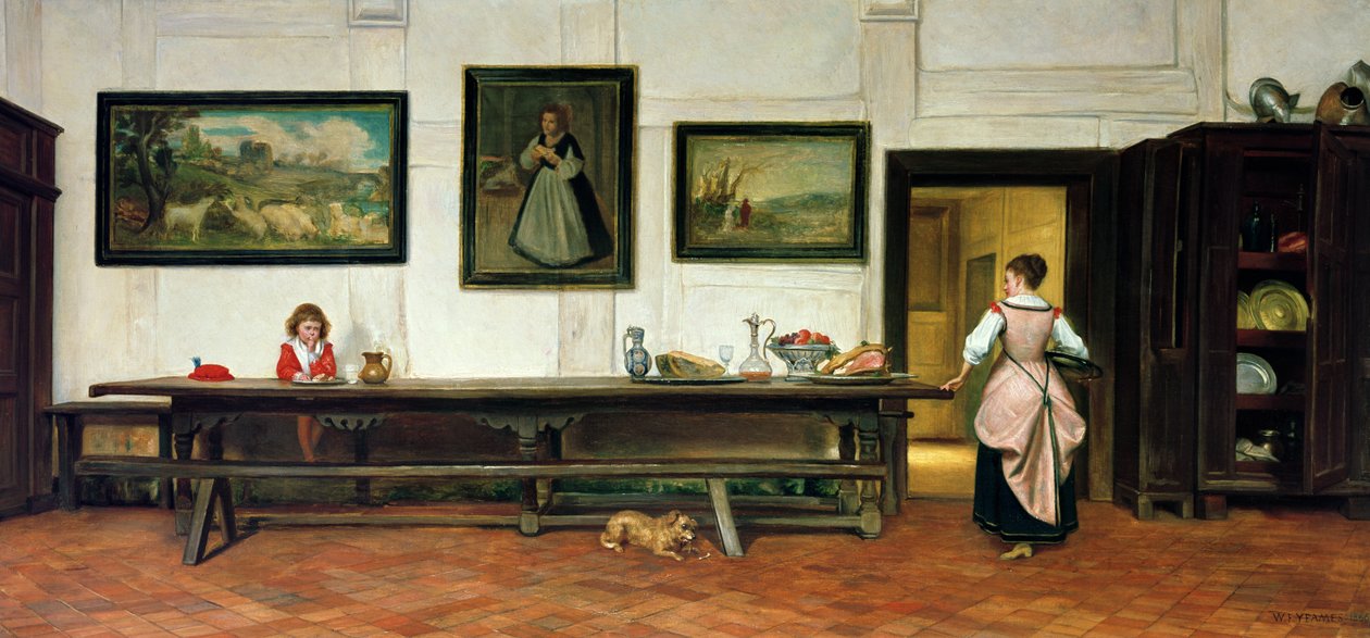 Bir yemek salonunun içi, 1866 by William Frederick Yeames