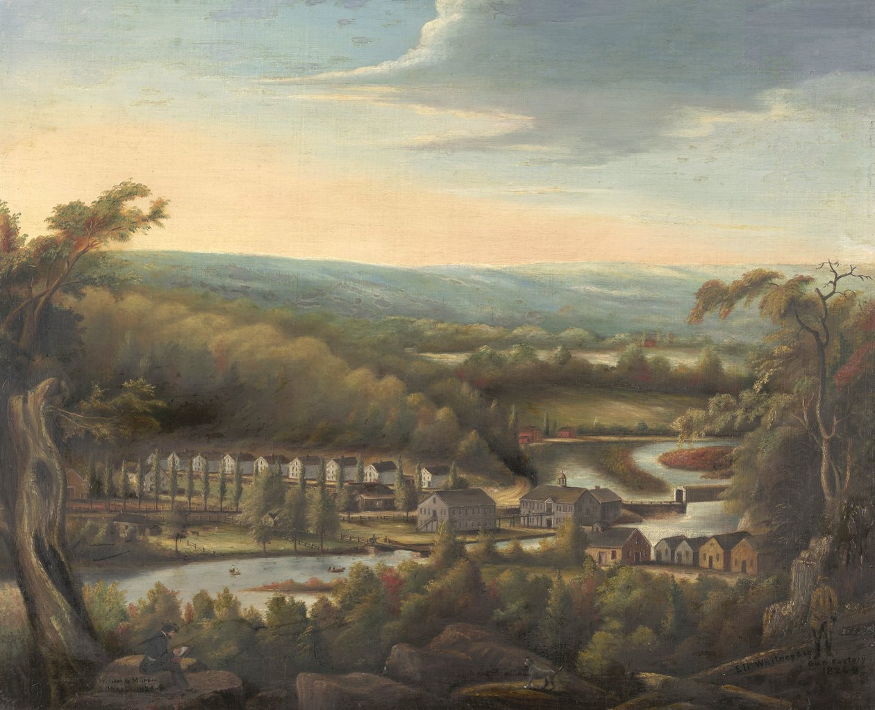 Eli Whitney Silah Fabrikası, c.1826-8 by William Giles Munson
