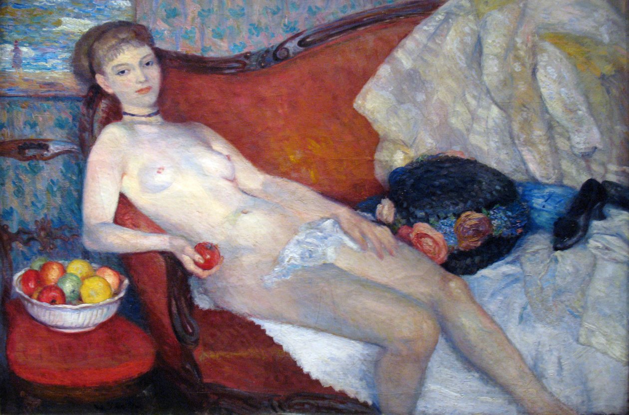 Apple ile çıplak by William James Glackens