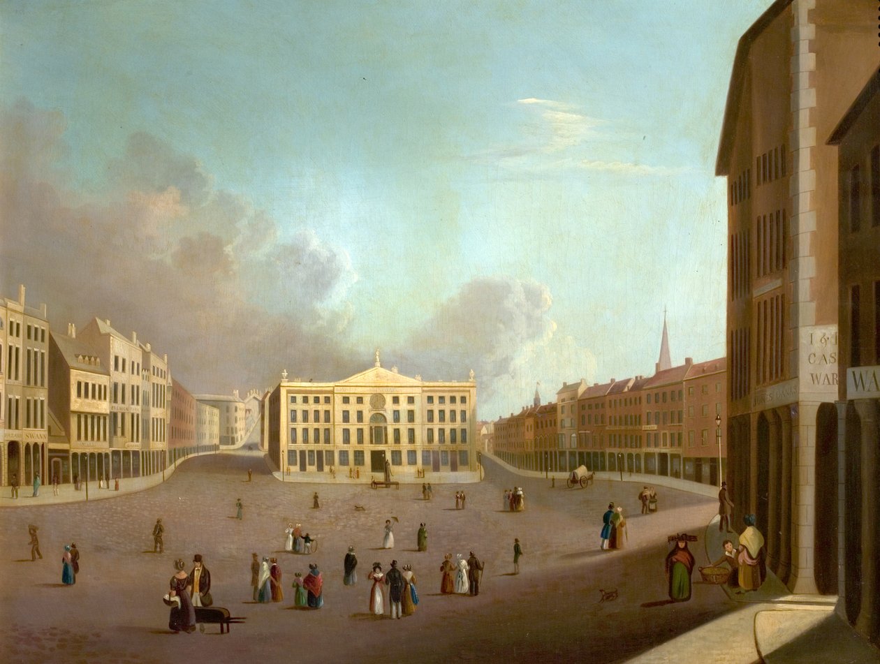 Nottingham Pazar Yeri, c.1827 by William Goodacre
