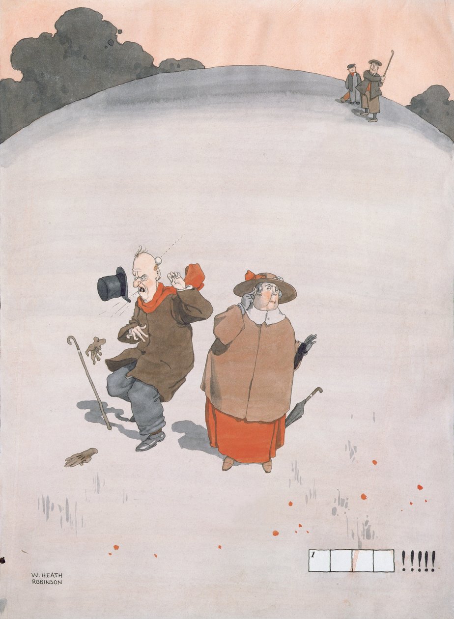 Pearsons Magazine için bir başka Illustrated Crossword Puzzlette Across illüstrasyonu, Noel numarası 1925 (wc ve guaj) by William Heath Robinson
