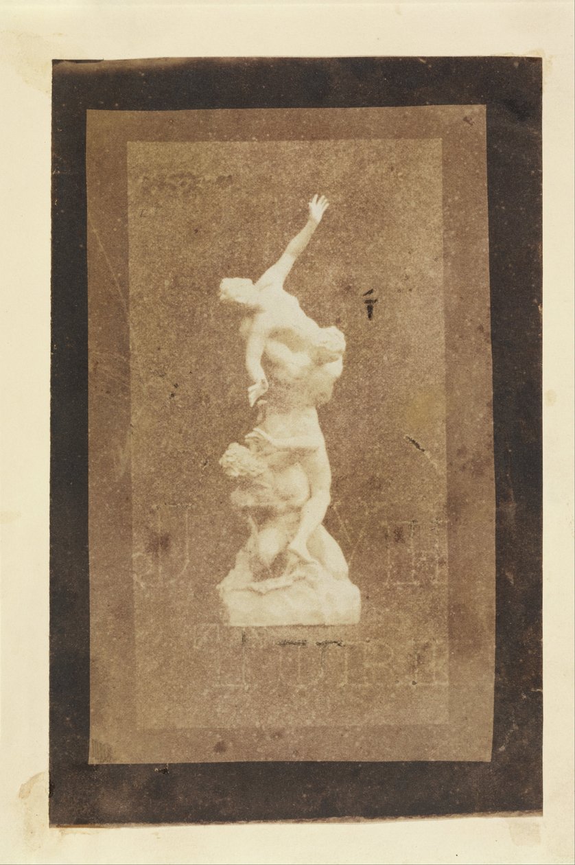 (Sabinelerin Tecavüzü Heykelciği (Bir Talbot baskısının Brewsters kopyası)) by William Henry Fox Talbot
