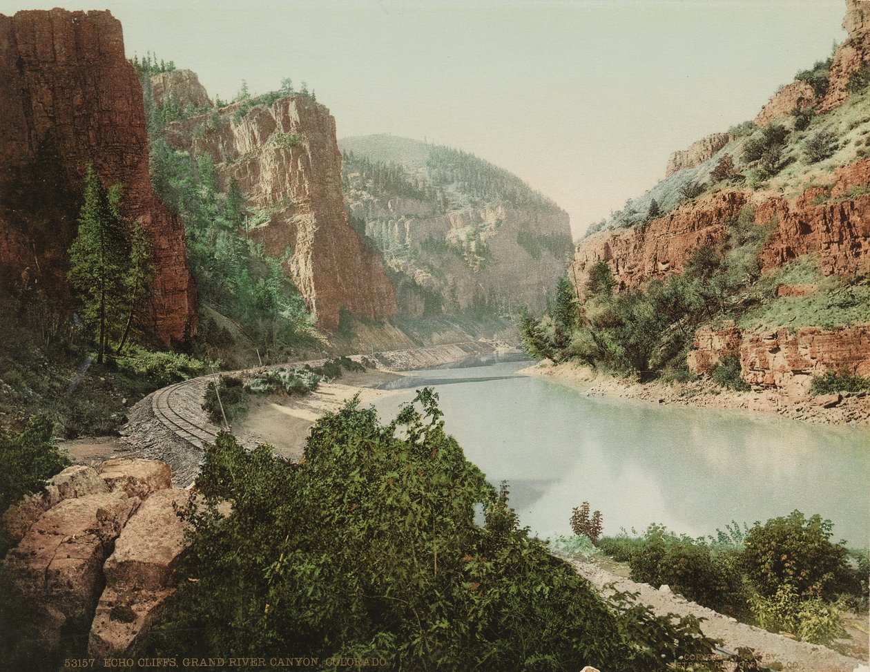 Echo Cliffs, Grand River Canyon, Colorado, 1880 dolayları by William Henry Jackson