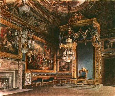 Kings Seyirci Odası, Windsor Kalesi, Pynes Royal Residences, 1818 by William Henry Pyne