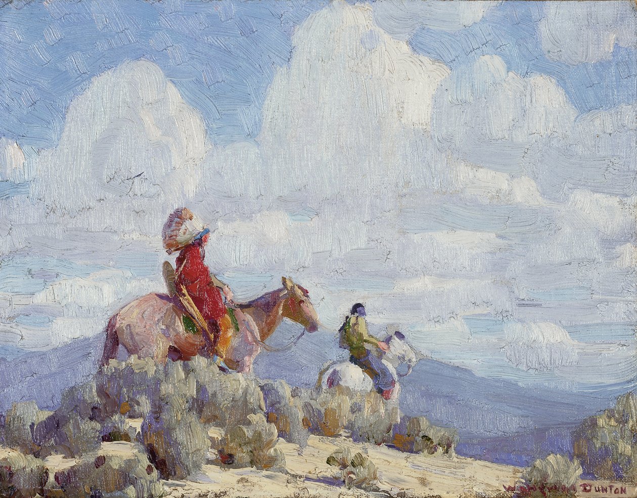Taos Kızılderilileri (tuval üzerine yağlı boya) by William Herbert Buck Dunton