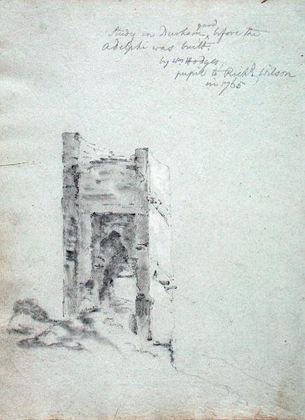 Adelphi inşa edilmeden önce Durham bahçesinde çalışma, Richard Wilson