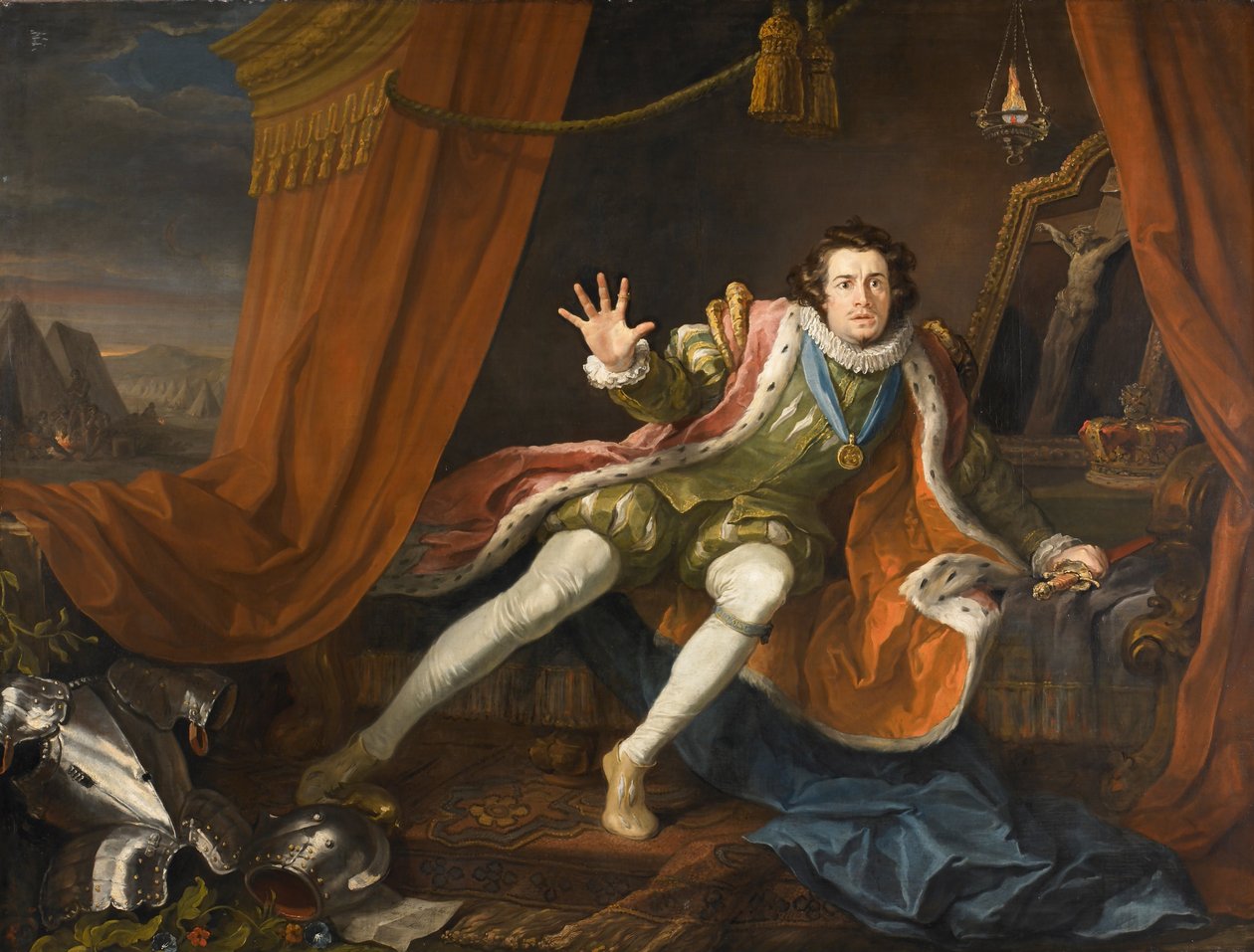 David Garrick Richard III olarak by William Hogarth