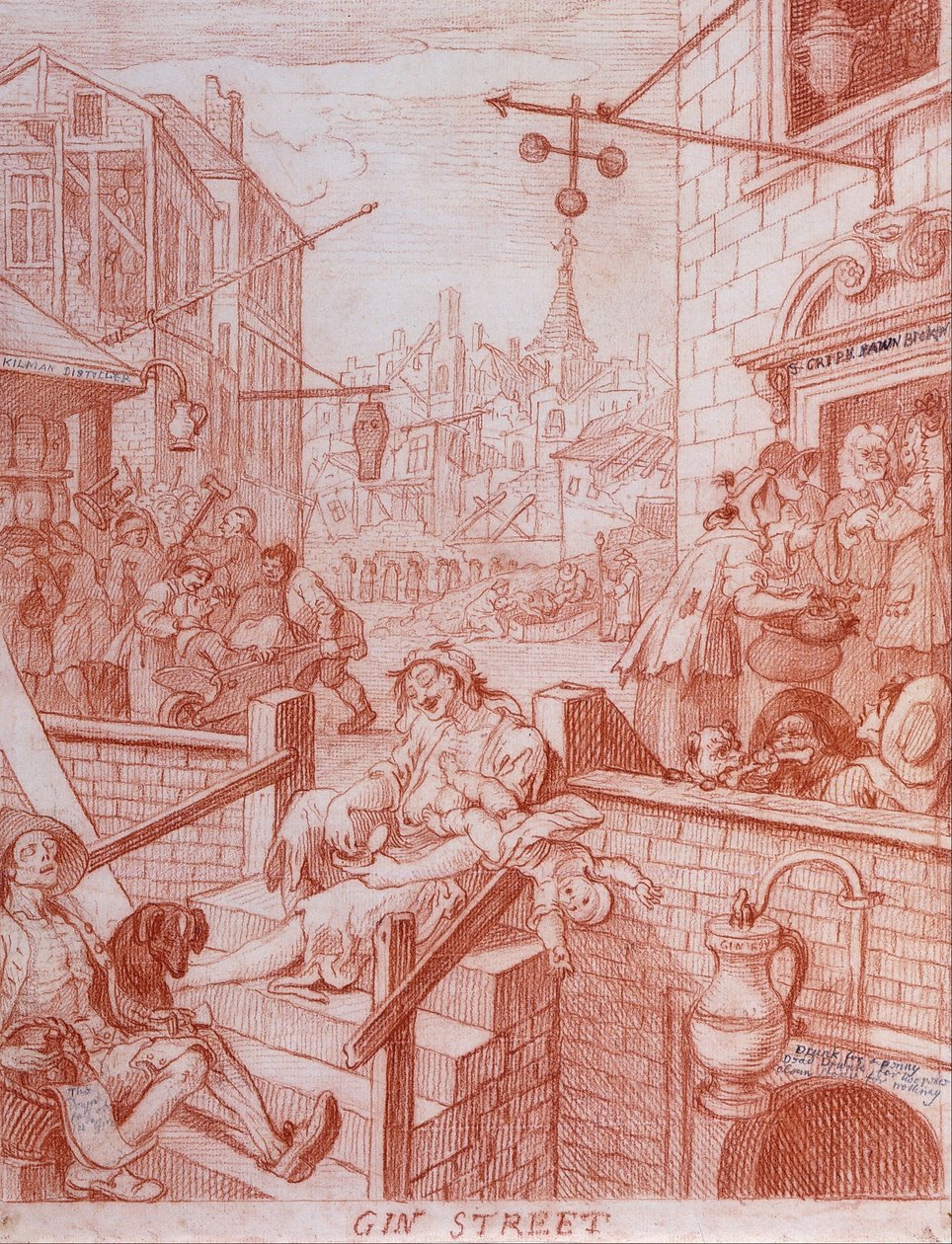 Cin Sokağı by William Hogarth