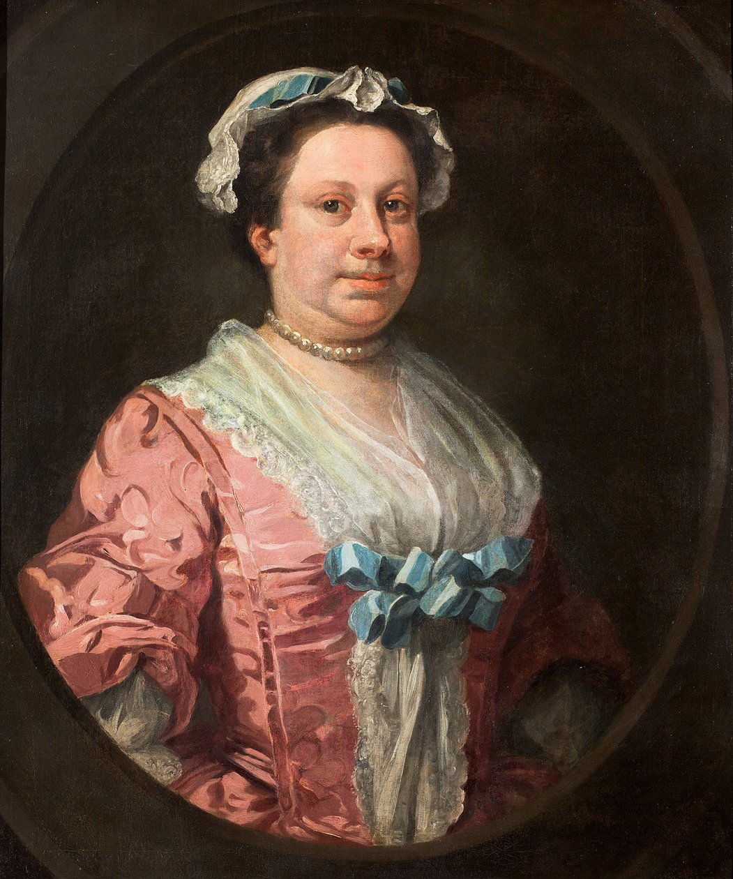 Sanatçıların Portresi Rahibe, Anne Hogarth (1701-1771) veya Gül Taftalı Lady by William Hogarth