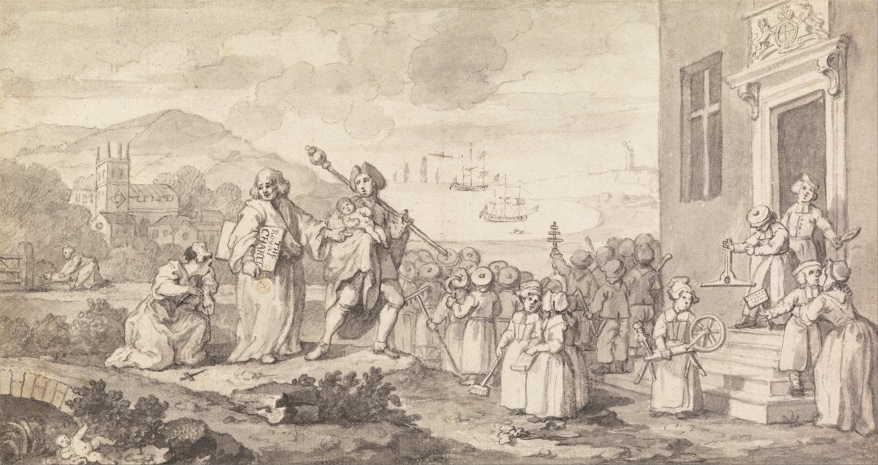 Foundlings için Çalışma by William Hogarth