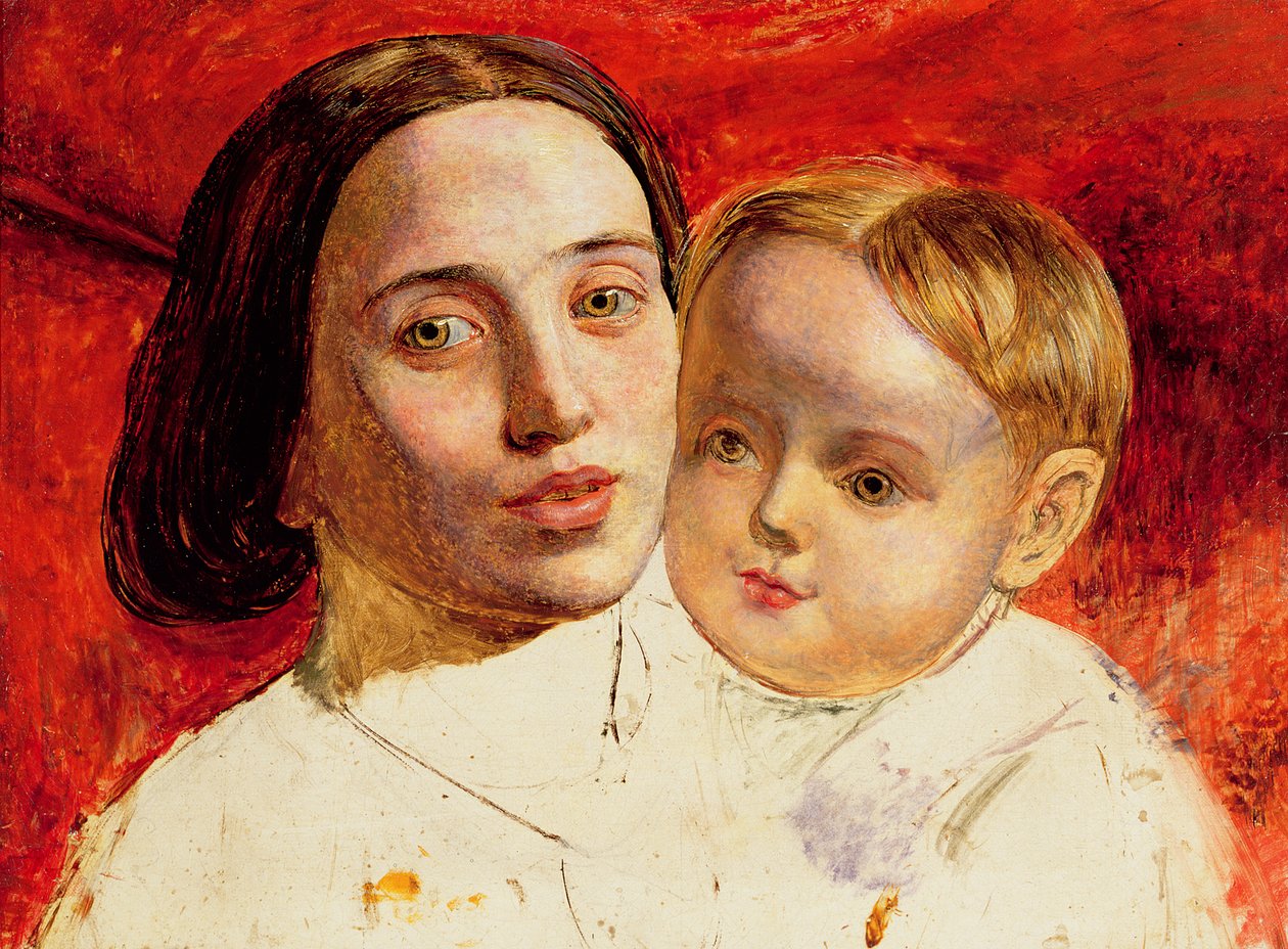 Sanatçıların kız kardeşi Bayan Sarah Wilson ve çocuğu by William Holman Hunt