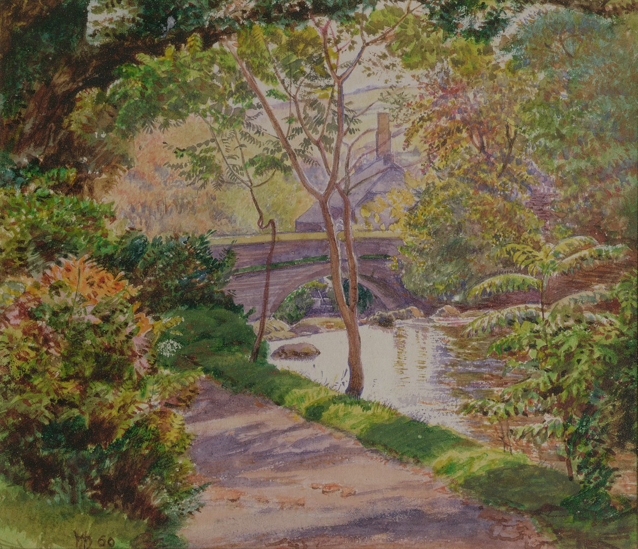 Ivy Bridge, Devon, 1860 (wc) by William Holman Hunt