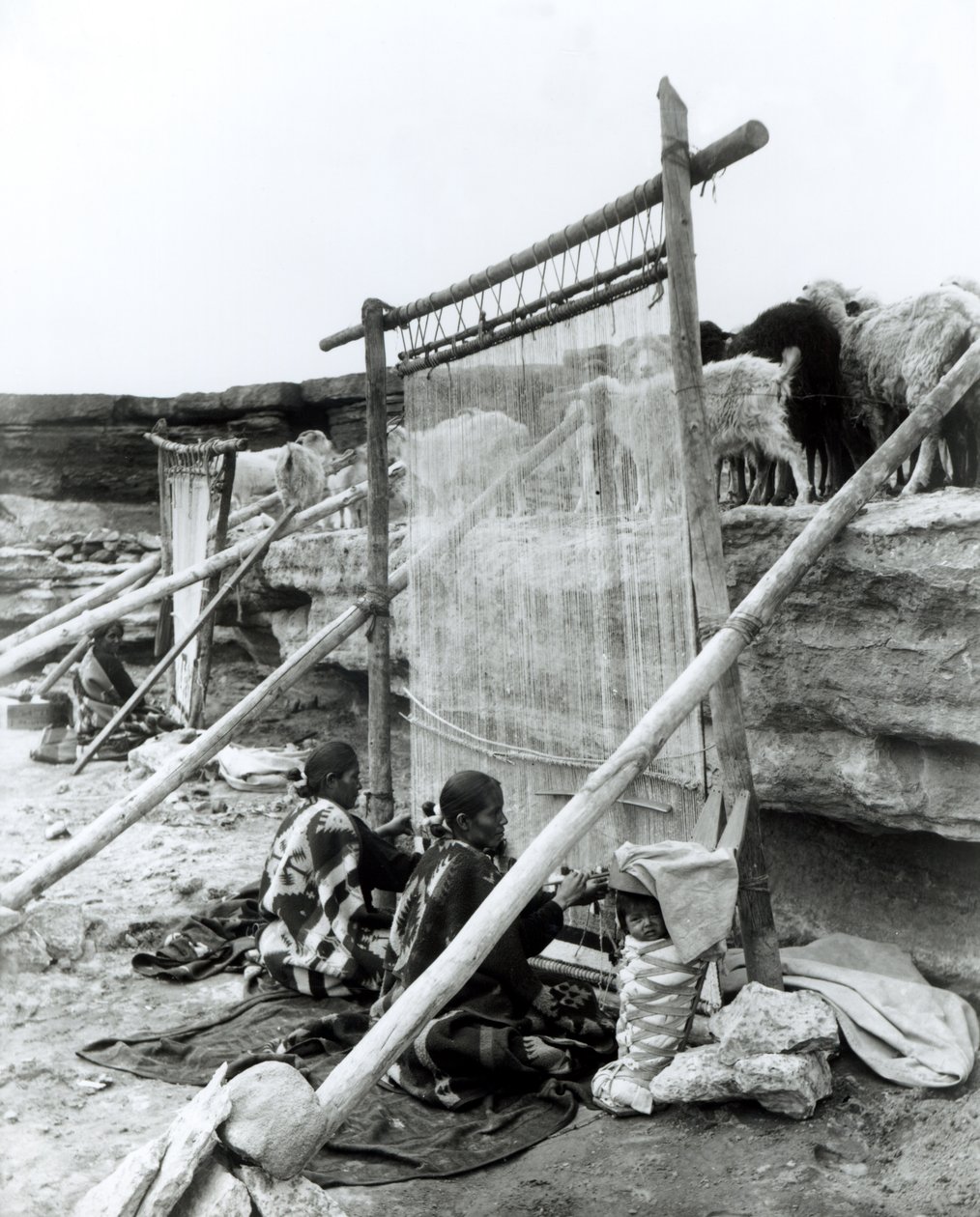 Navajo dokumacıları, c.1914 by William Carpenter