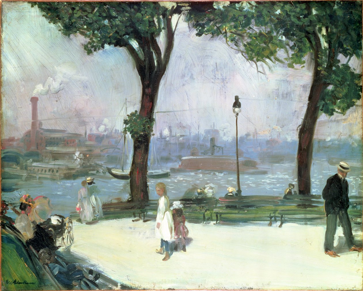 Doğu Nehri Parkı, c.1902 by William James Glackens