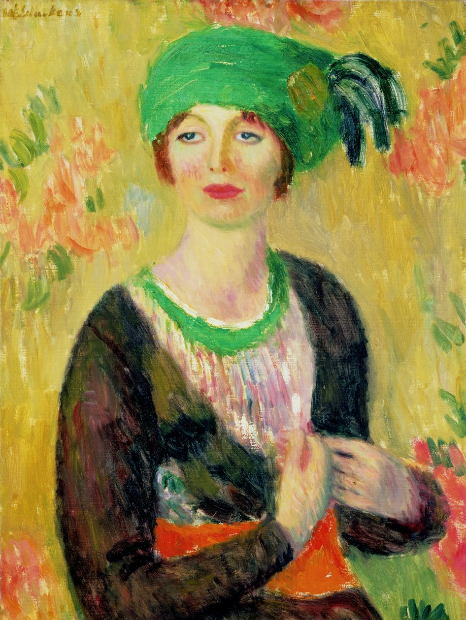 Yeşil Sarıklı Kız by William James Glackens
