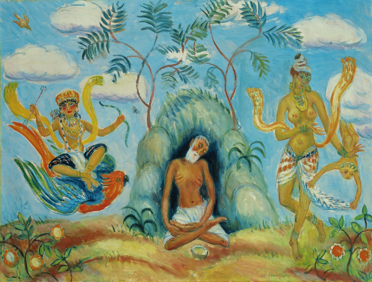 Krishna ve Aptal Bakireler by William James Glackens