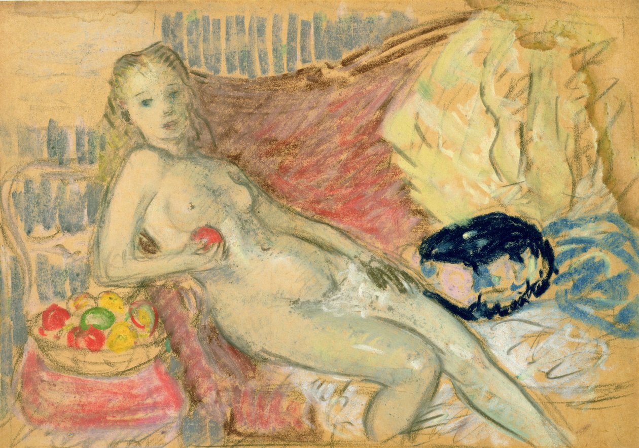 Apple ile Çıplak Çalışması by William James Glackens