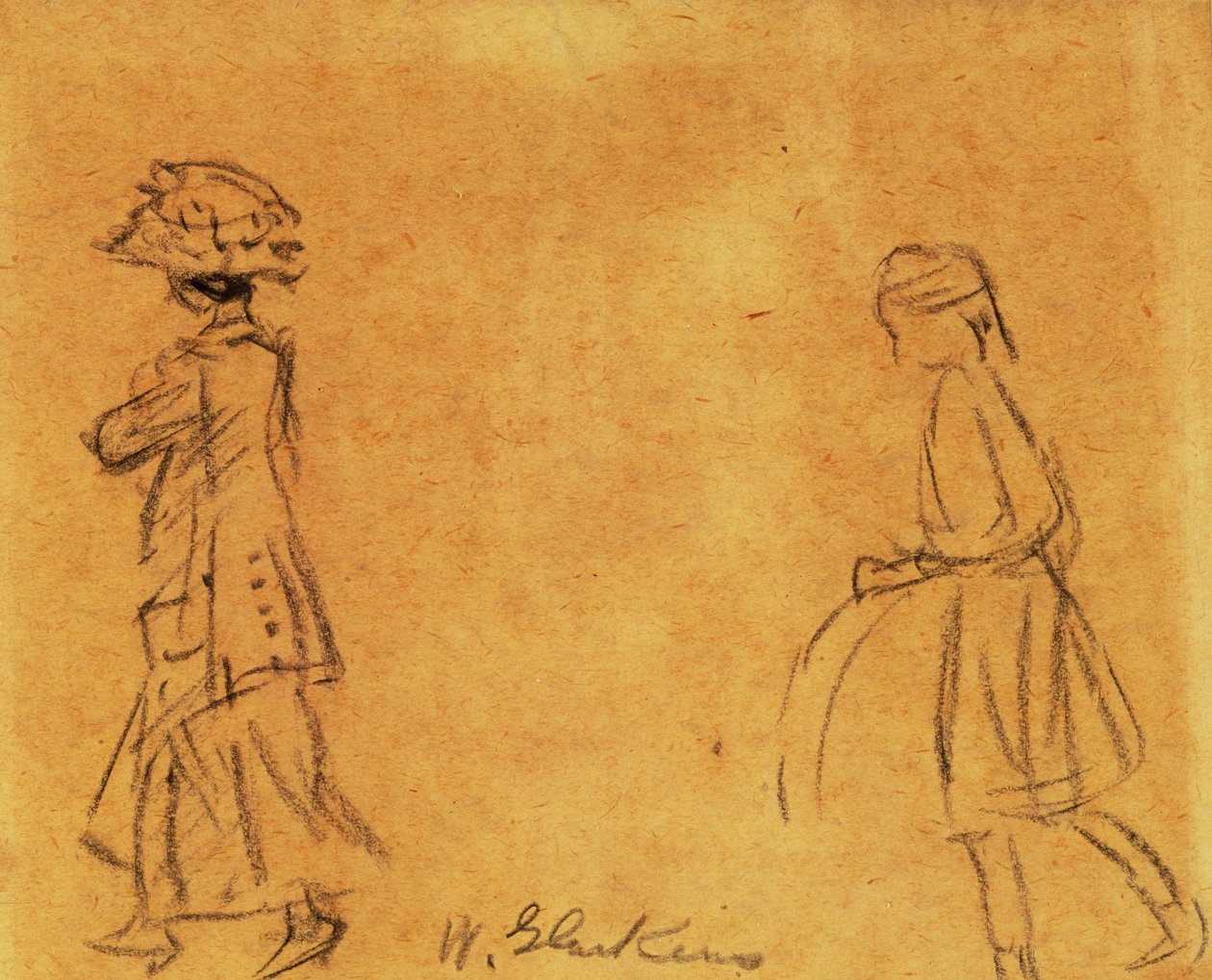kadın ve kız by William James Glackens