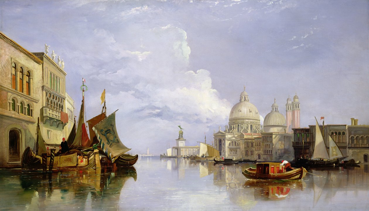 Venedik Santa Maria Della Salute Kilisesi ile Büyük Kanal by William James Muller