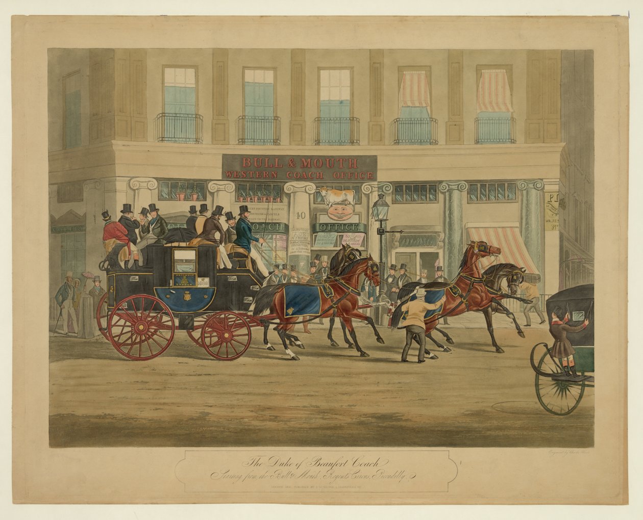 The Duke of Beaufort Coach, Bull & Mouth, Regents Circus, Piccadilly, pub