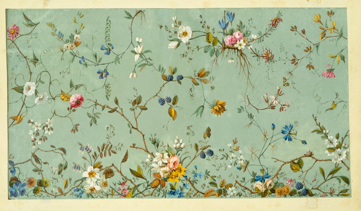 Marble end paper (paper) by William Kilburn