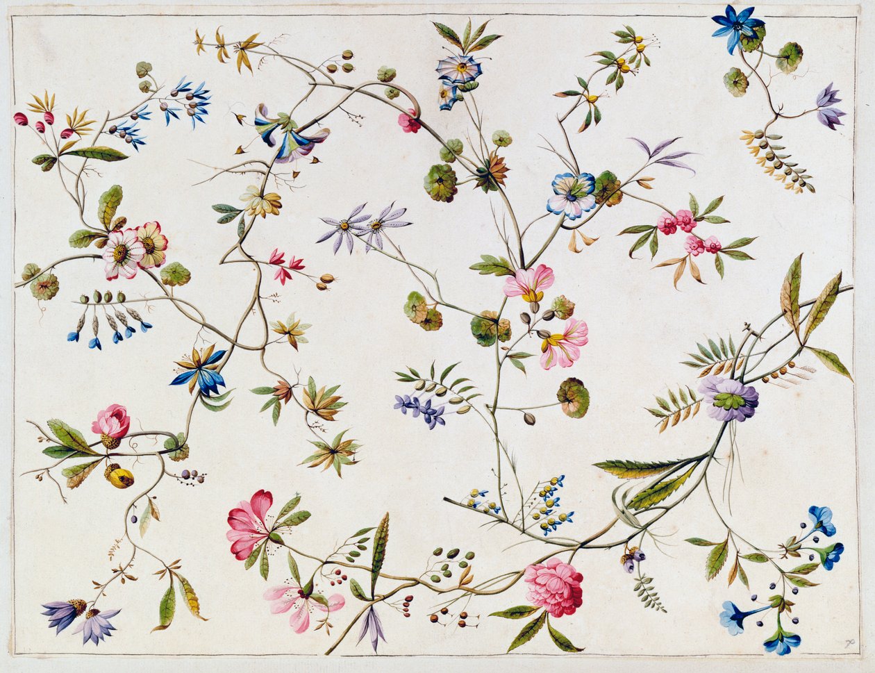 Tekstil tasarımı, c.1788-92 by William Kilburn
