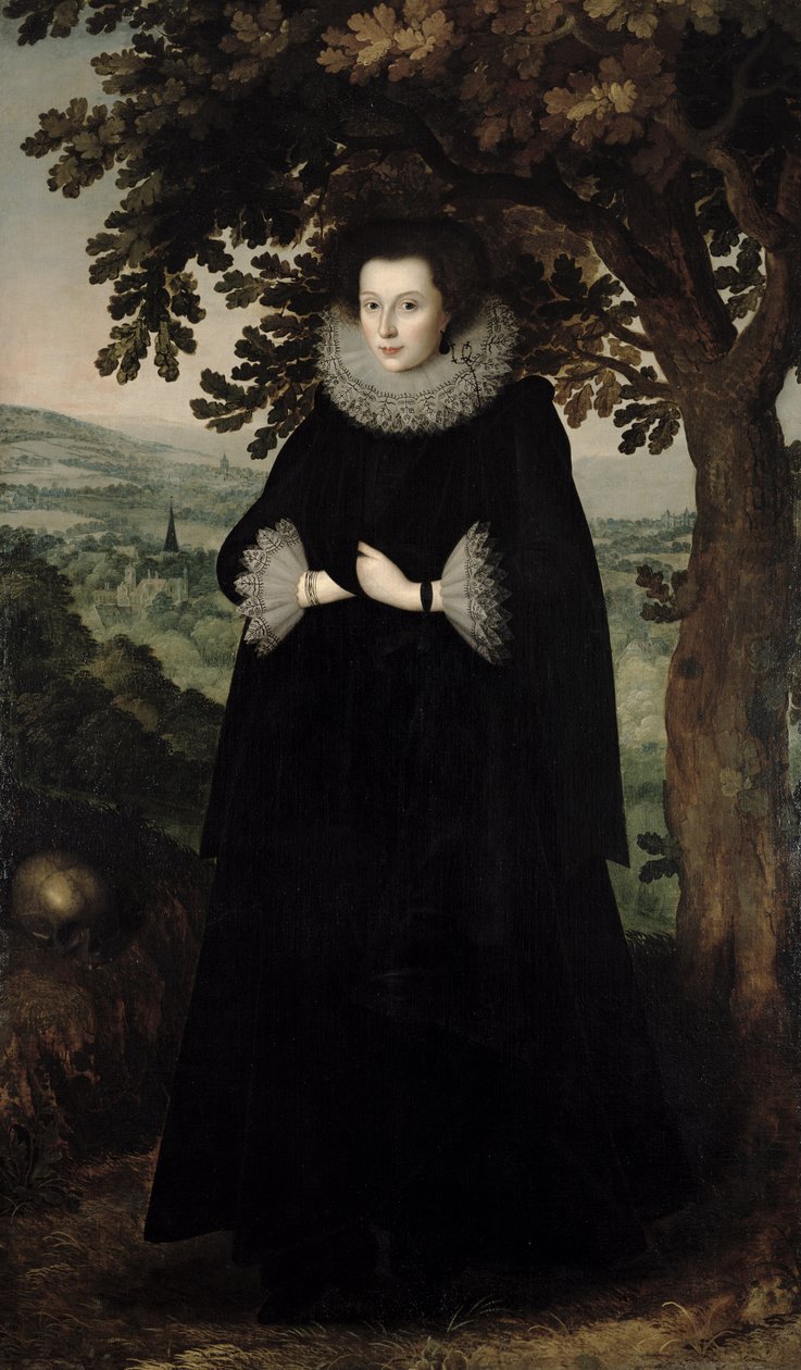 Anne Leighton, Leydi St. John, c.1615 by William Larkin