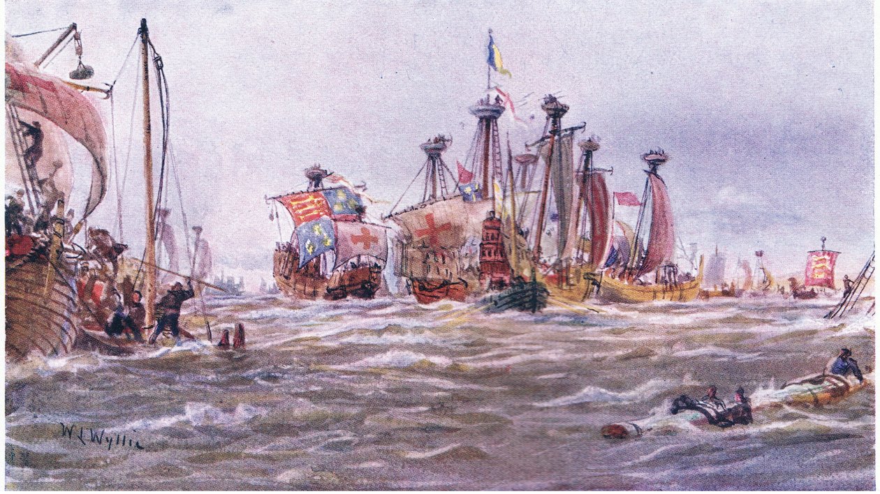 Sluys Savaşı MS 1340, 1915 by William Lionel Wyllie