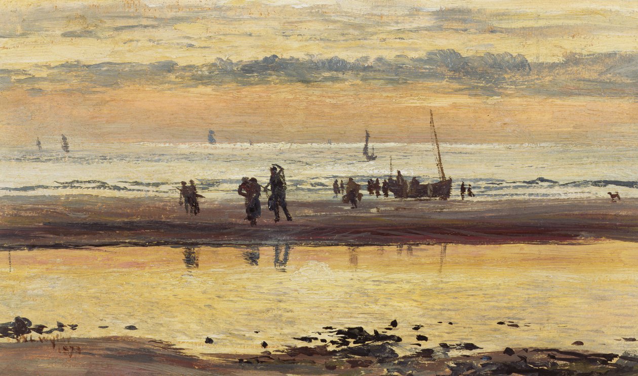 Gün Batımına Doğru, Boulogne Sands, 1873 by William Lionel Wyllie