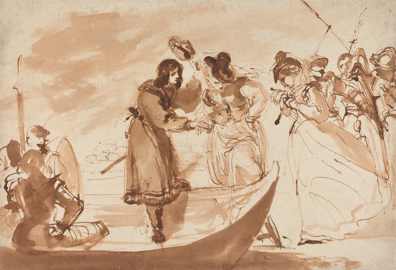 Mary, İskoç Kraliçesi, Gemiye Başlarken by William Lock Ii