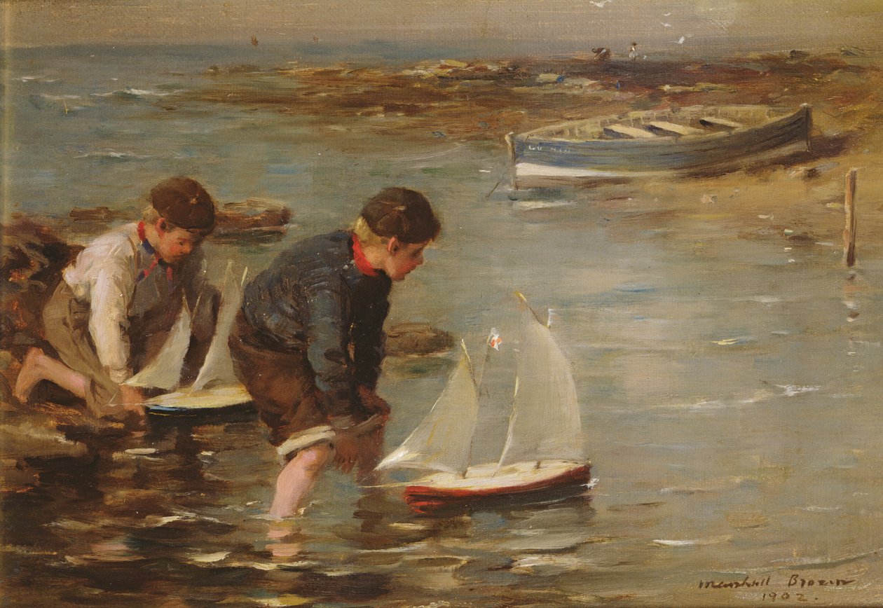 Yarışı Başlatma, 1902 (tuval üzerine yağlı boya) by William Marshall Brown