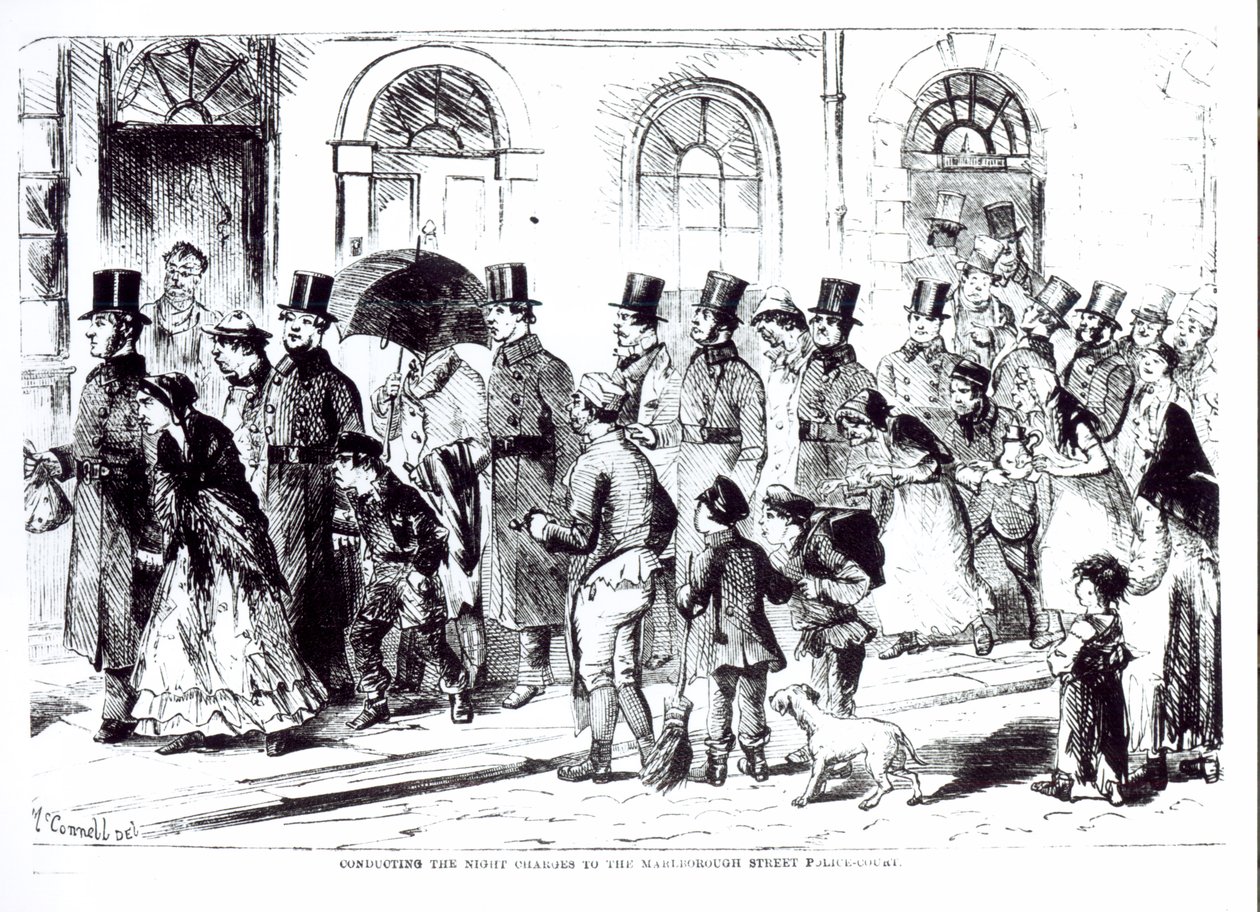 Marlborough Street Polis Mahkemesine Gece Suçlamalarının Yapılması by William McConnell