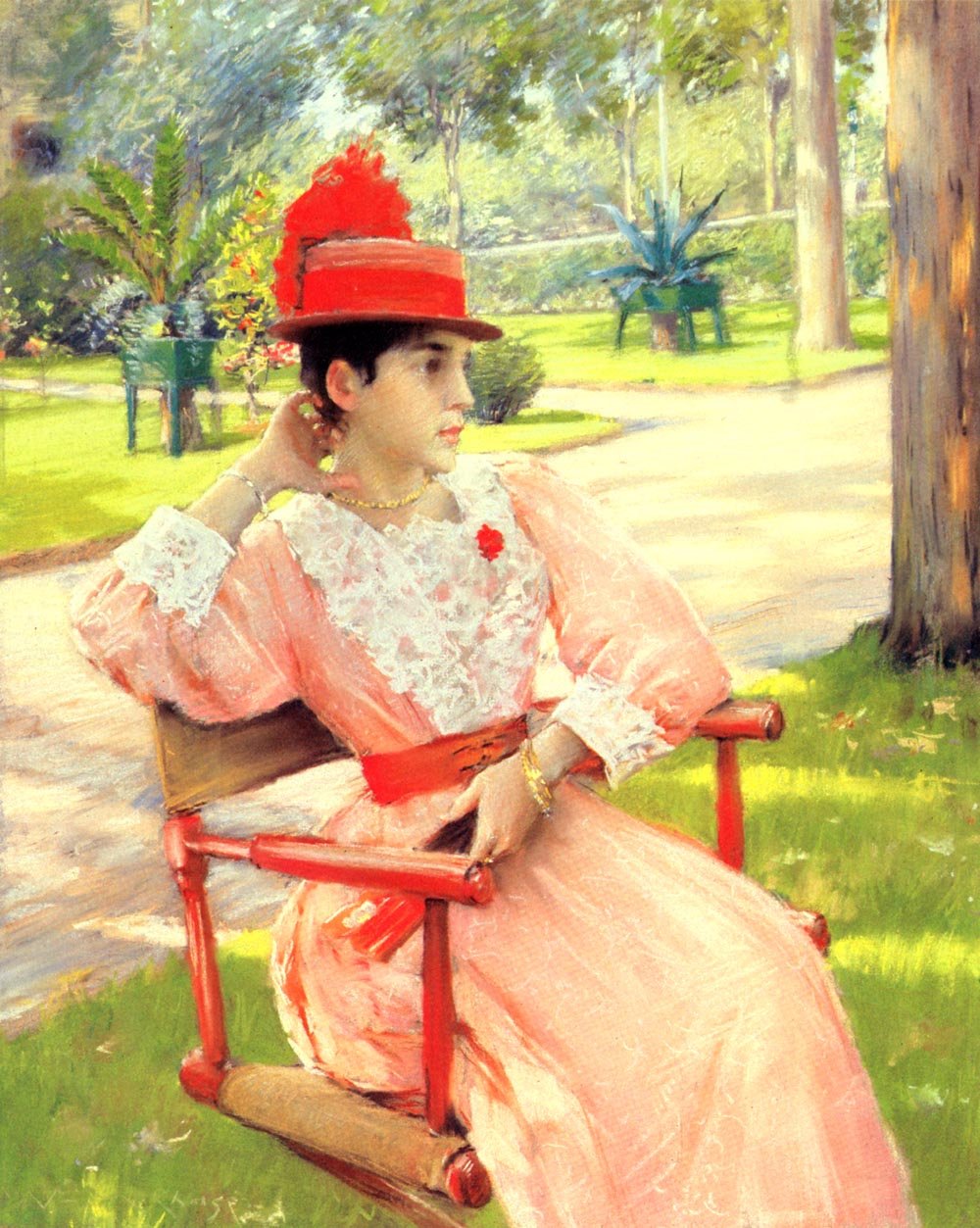 Parkta Öğleden Sonra by William Merritt Chase