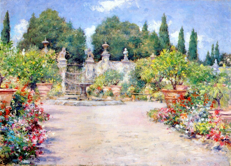 Bir İtalyan Bahçesi by William Merritt Chase