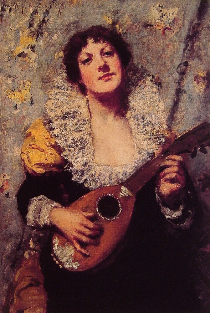 Mandolin Oyuncusu by William Merritt Chase