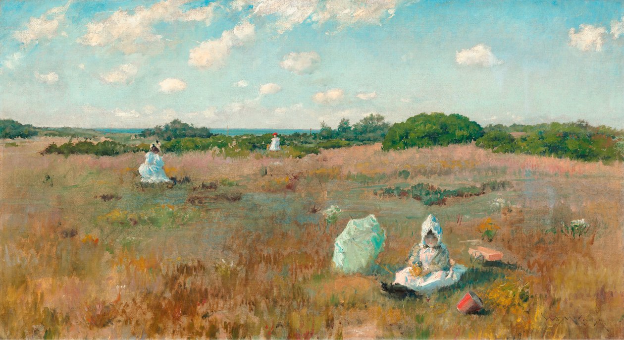 Sonbahar Çiçekleri Toplama by William Merritt Chase