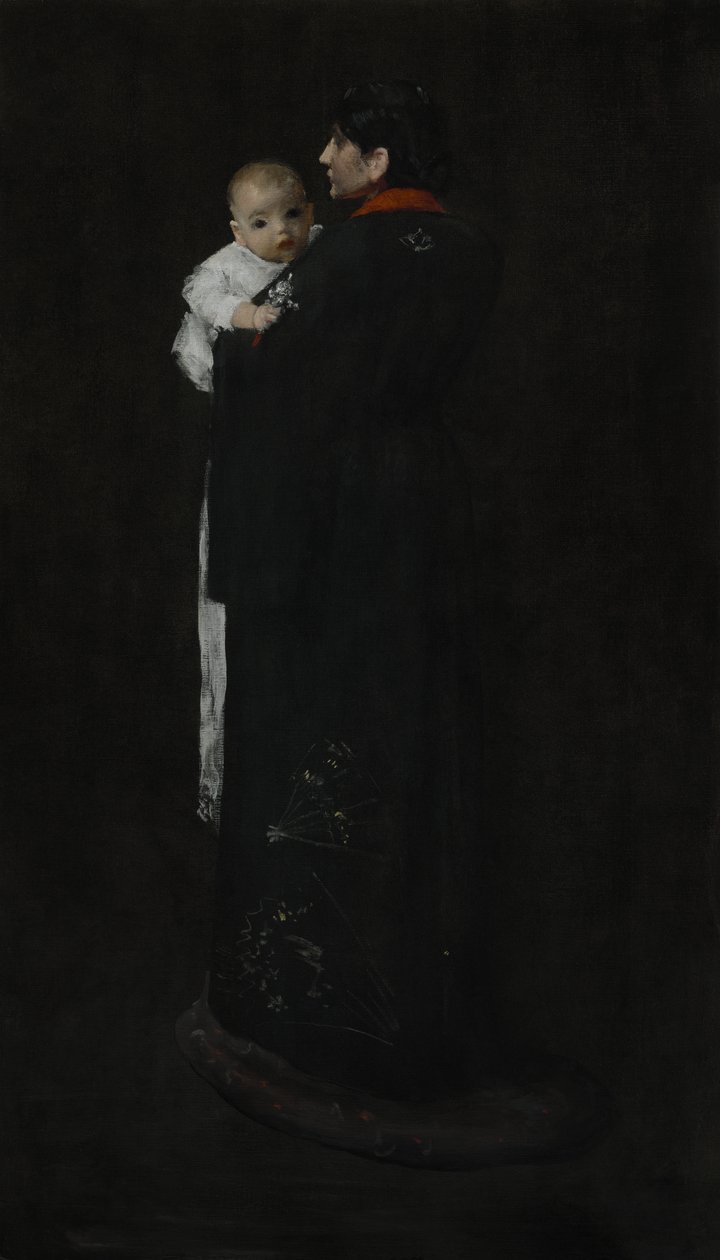 Anne ve Çocuk (İlk Portre) c. 1888 by William Merritt Chase