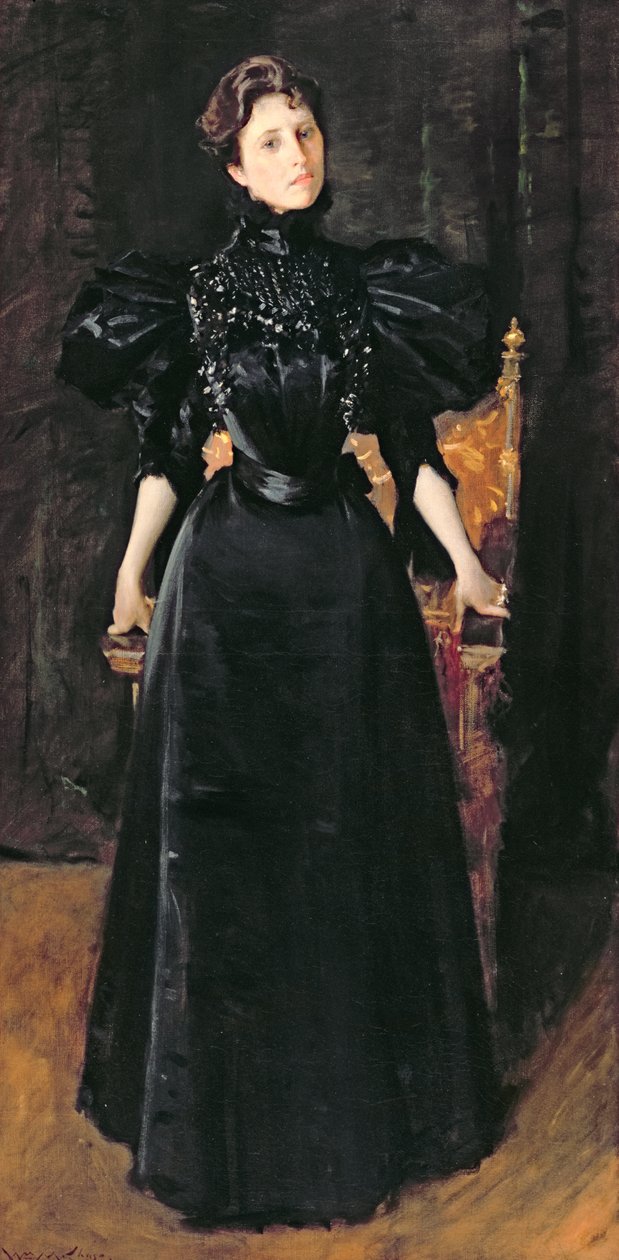 Siyahlı Bir Kadının Portresi, 1895 dolayları by William Merritt Chase
