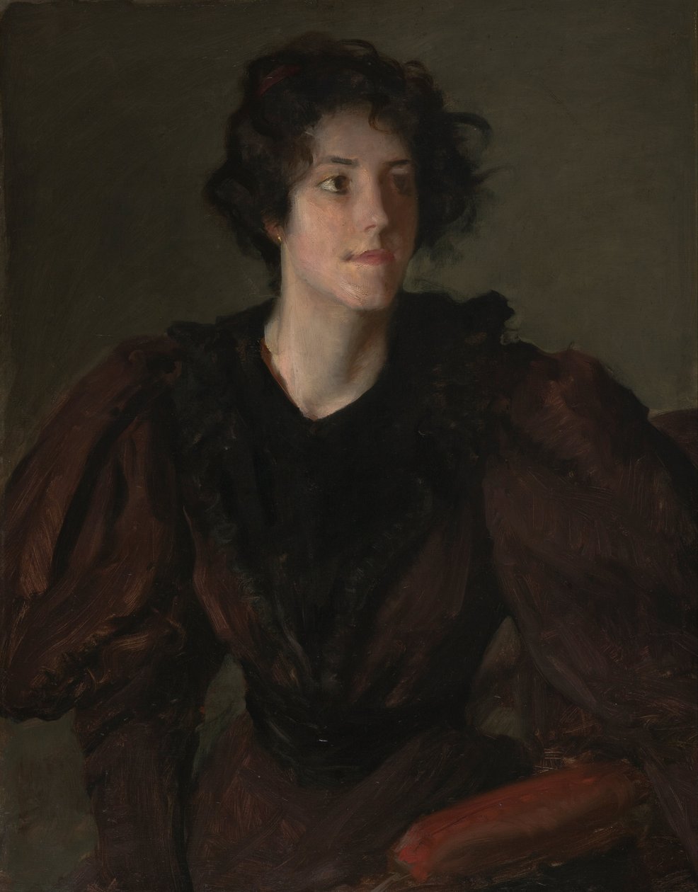 Genç Bir Kadının Çalışması by William Merritt Chase