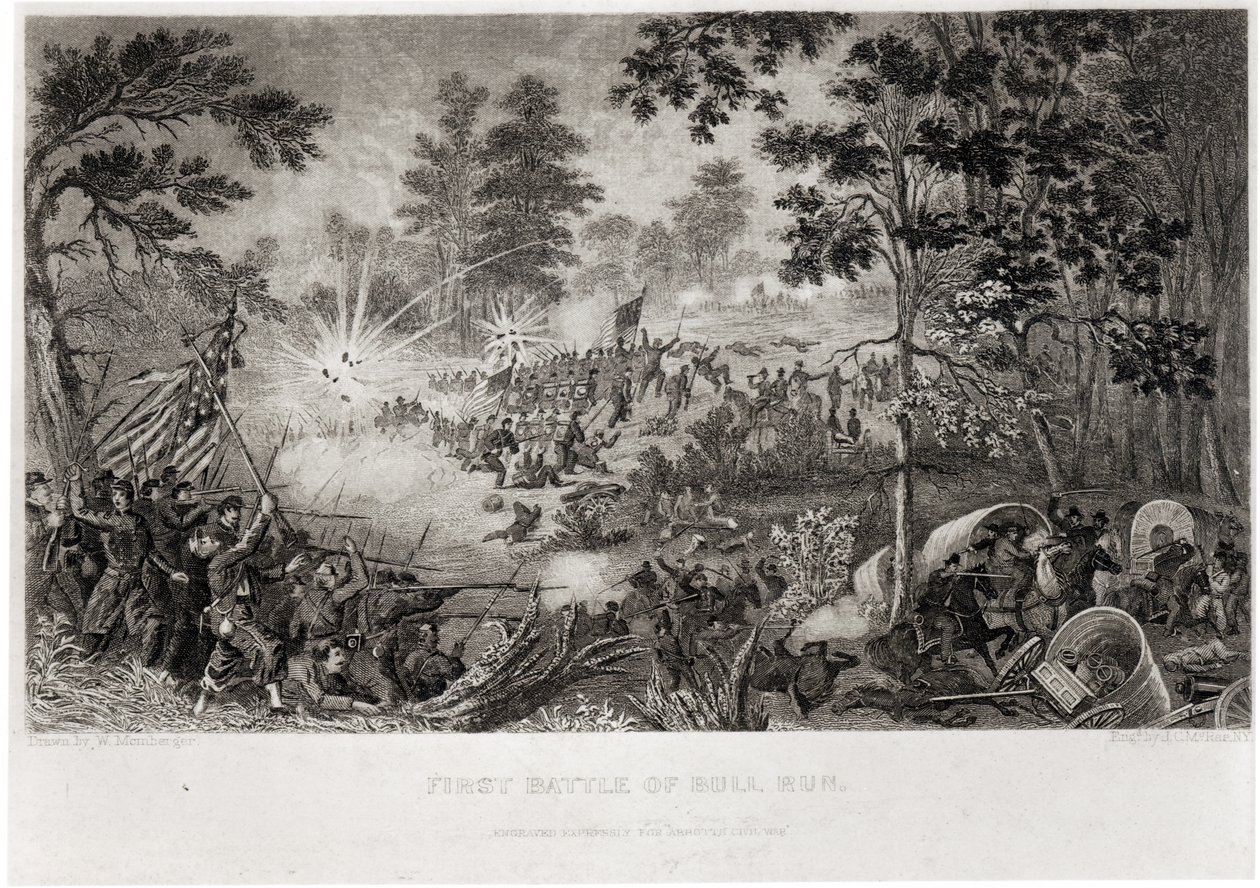 Birinci Boğa Koşusu Savaşı, 21 Temmuz 1861, J.C. McRae tarafından kazınmış by William Momberger