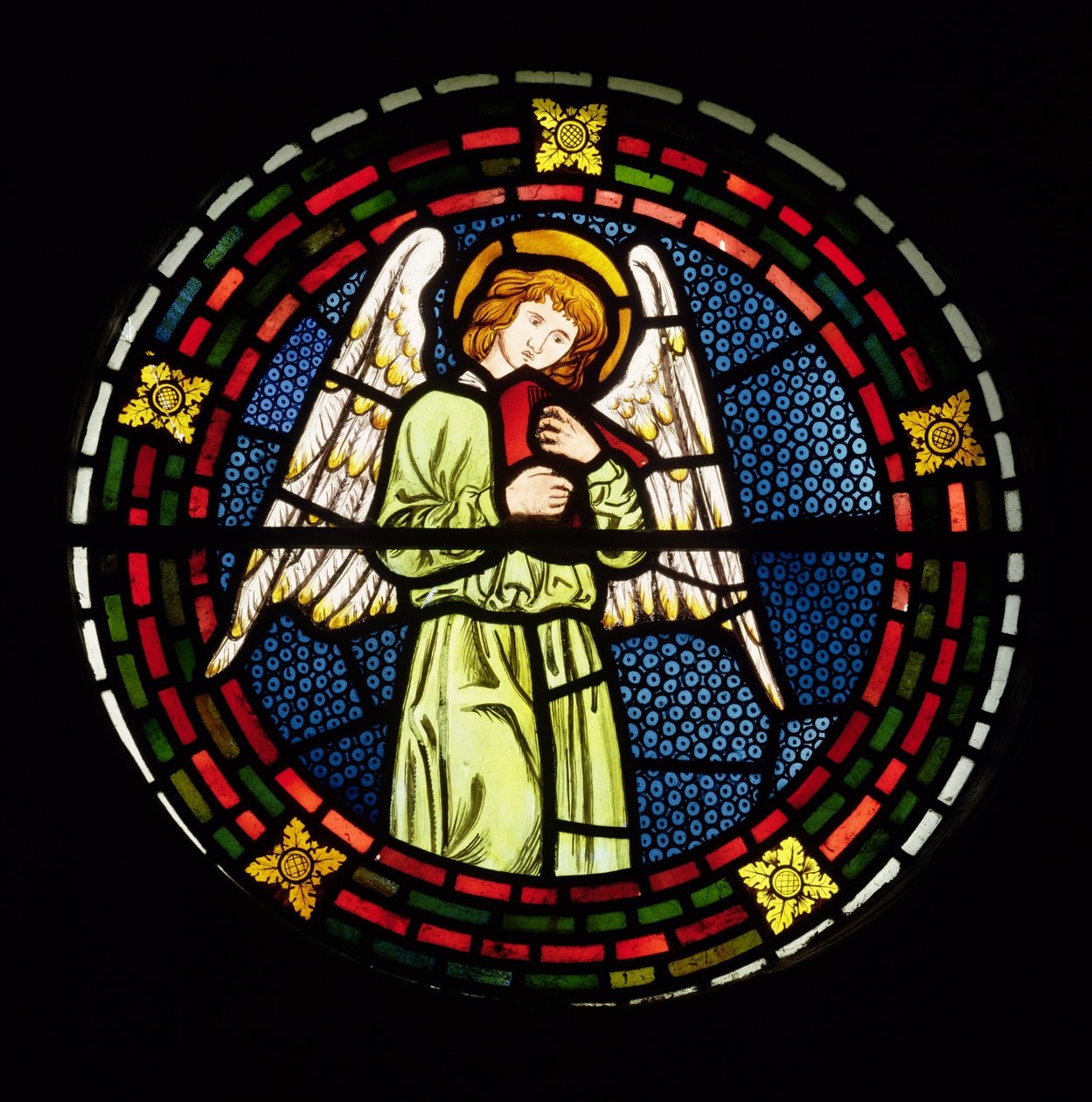 Chancel apsisinden santurlu melek, 1861 (vitray) by William Morris