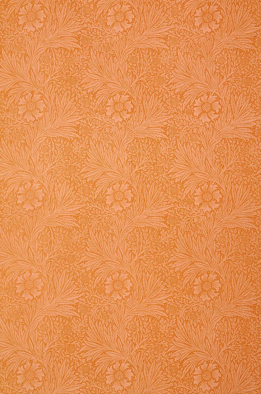 Kadife çiçeği tekstil tasarımı (kağıt) by William Morris