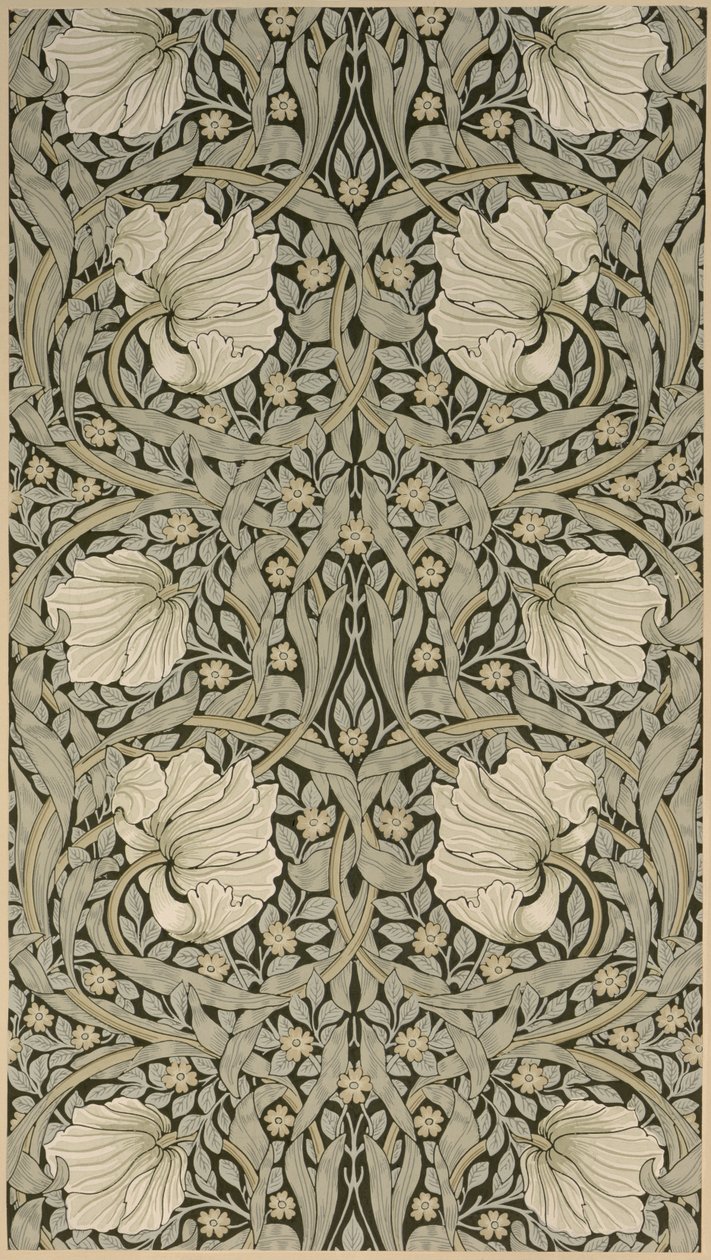 Jeffrey & Co, Islington tarafından üretilen pimpernel duvar kağıdı tasarımı, 1876, by William Morris